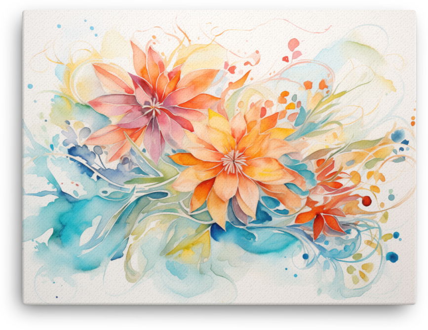 Sun-kissed Floral Whimsy Canvas Wall Art wall art