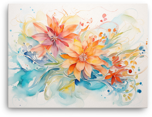 Sun-kissed Floral Whimsy Canvas Wall Art wall art