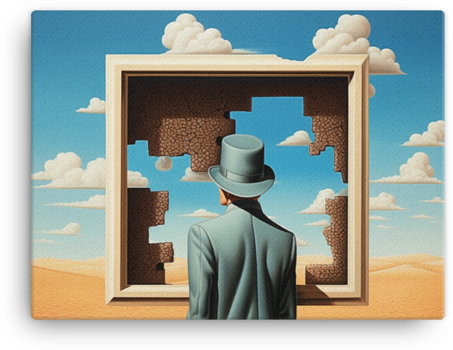 Surreal Desert Window Canvas