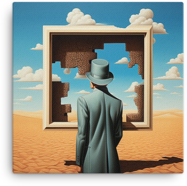Surreal Desert Window Canvas