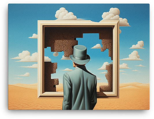 Surreal Desert Window Canvas