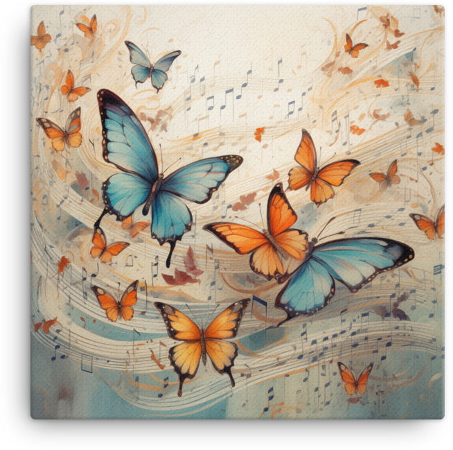Symphonic Butterflies Harmony Canvas