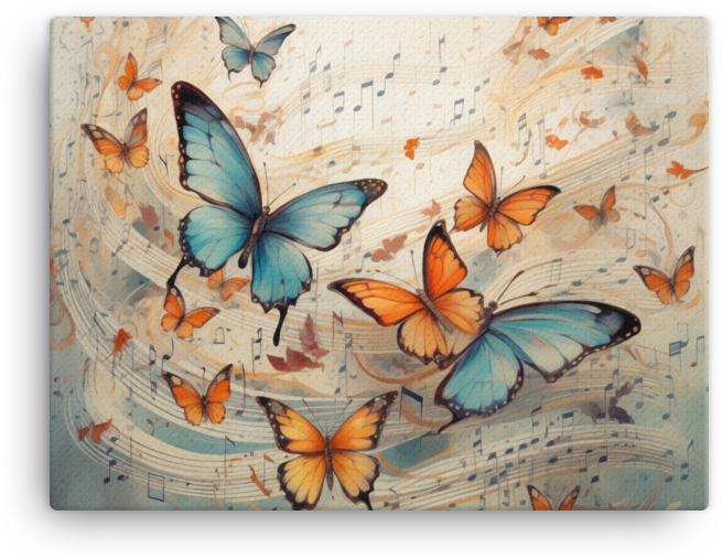 Symphonic Butterflies Harmony Canvas