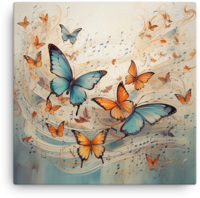 Symphonic Butterflies Harmony Canvas
