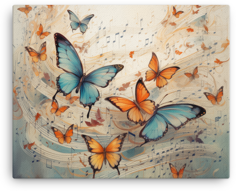 Symphonic Butterflies Harmony Canvas