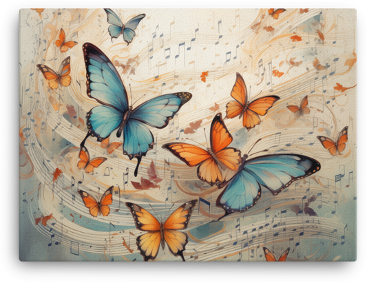 Symphonic Butterflies Harmony Canvas