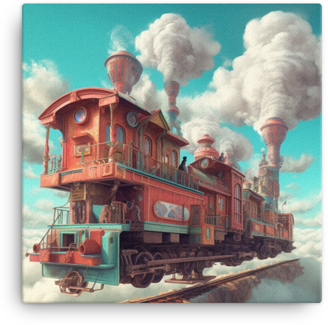 The Floating Locomotive Village Canvas