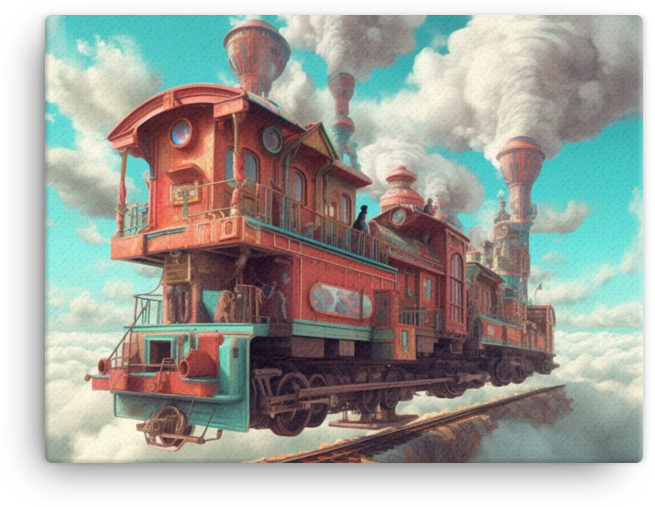 The Floating Locomotive Village Canvas