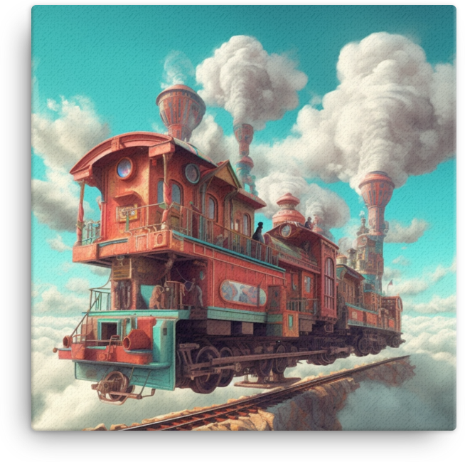 The Floating Locomotive Village Canvas