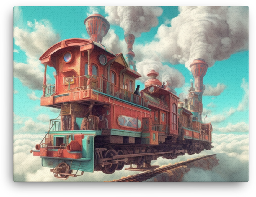 The Floating Locomotive Village Canvas