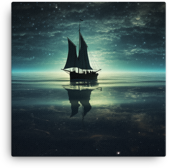 Tranquil Sea Reflection Canvas