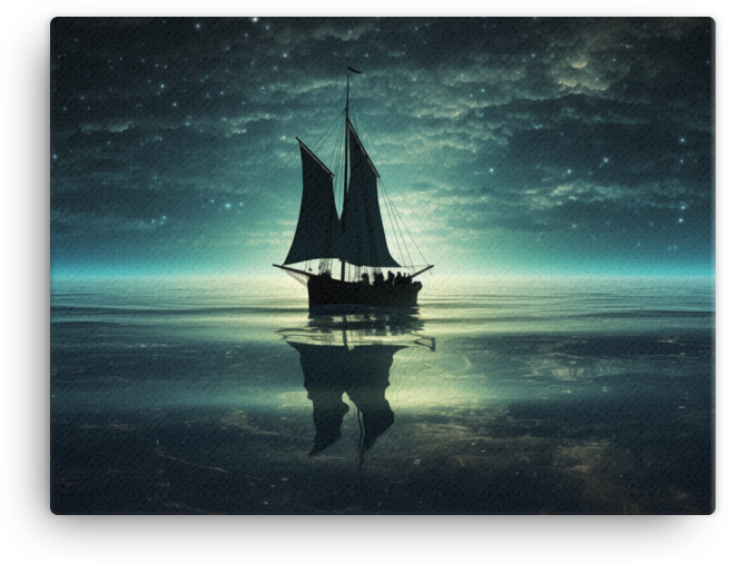 Tranquil Sea Reflection Canvas
