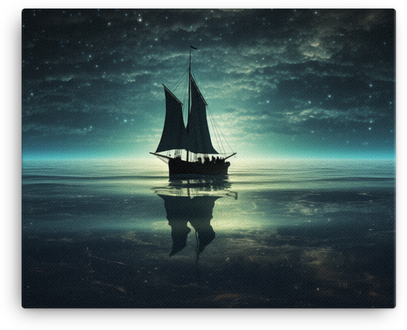 Tranquil Sea Reflection Canvas