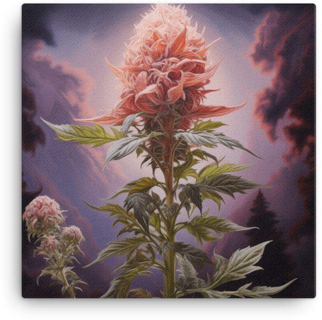 Twilight Bloom with Dramatic Sky Canvas