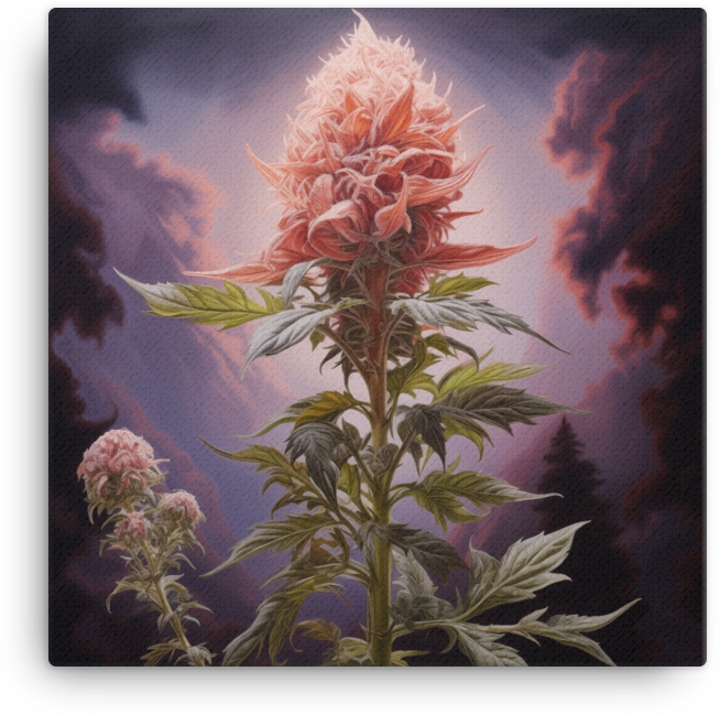 Twilight Bloom with Dramatic Sky Canvas