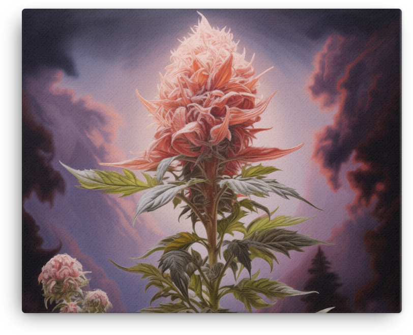Twilight Bloom with Dramatic Sky Canvas