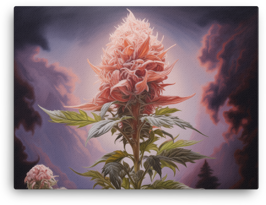 Twilight Bloom with Dramatic Sky Canvas