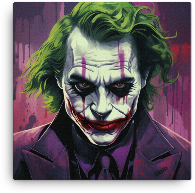 Twisted Joker Portrait Canvas