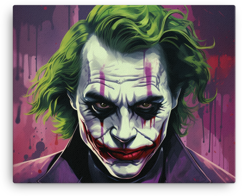 Twisted Joker Portrait Canvas
