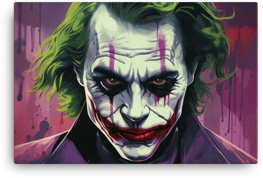 Twisted Joker Portrait Canvas