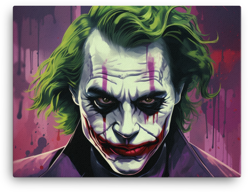 Twisted Joker Portrait Canvas