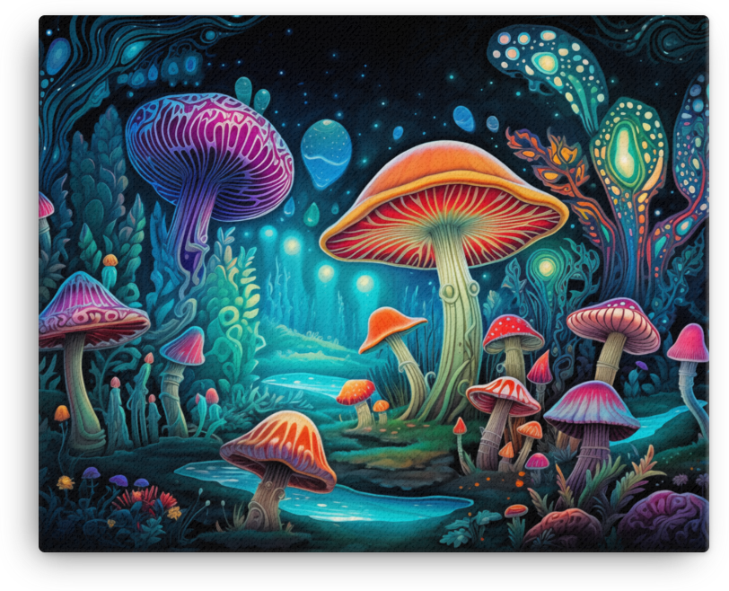 Underwater Mushroom Fantasy Canvas