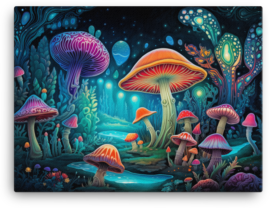 Underwater Mushroom Fantasy Canvas Wall Art | Gallery-Quality — Auragen ...
