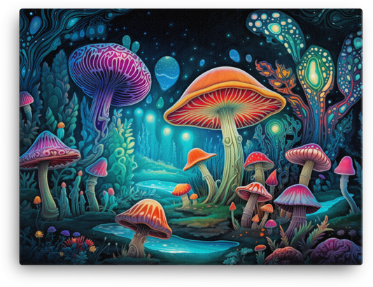 Underwater Mushroom Fantasy Canvas