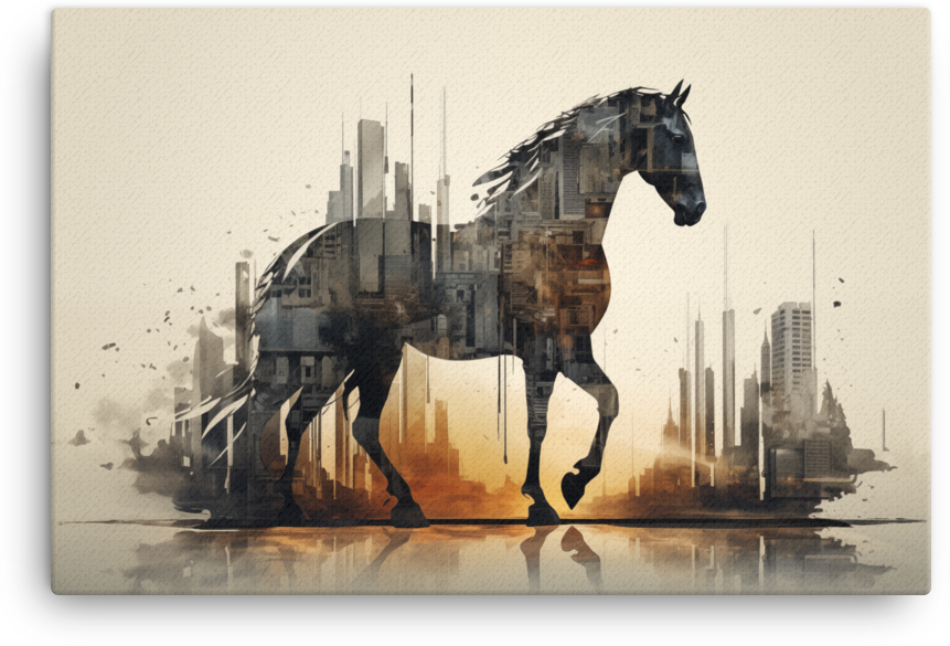 Urban Mirage Horse Canvas Wall Art