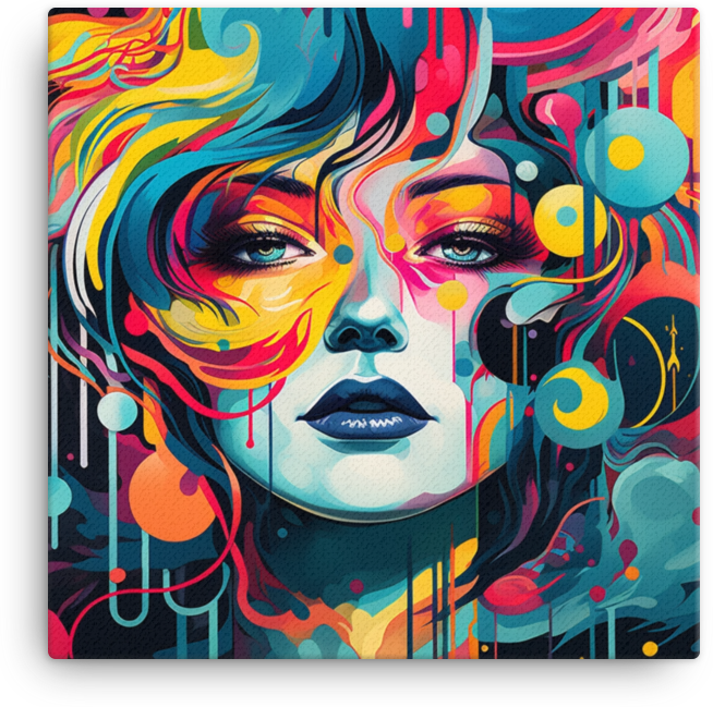 Vibrant Abstract Woman Canvas