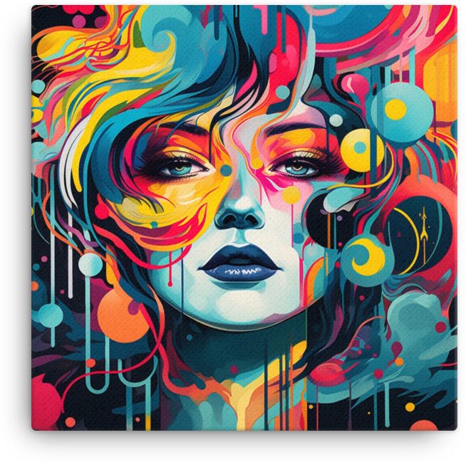 Vibrant Abstract Woman Canvas