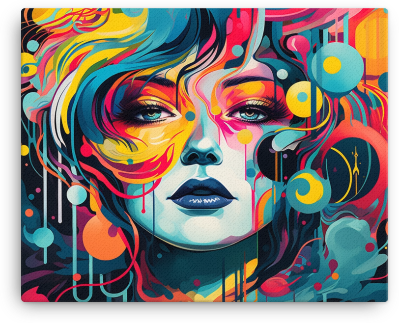 Vibrant Abstract Woman Canvas