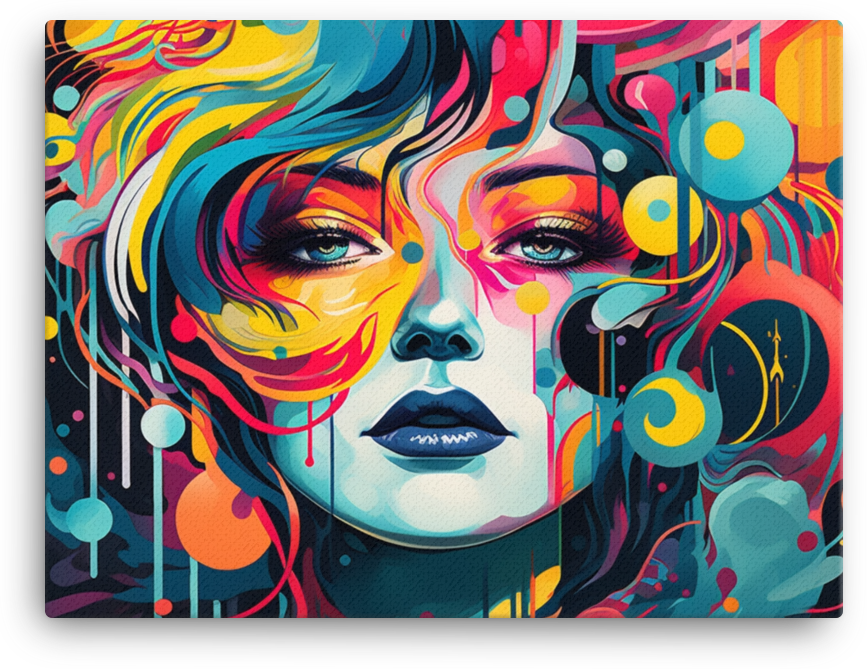 Vibrant Abstract Woman Canvas