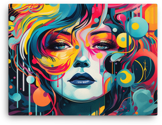 Vibrant Abstract Woman Canvas
