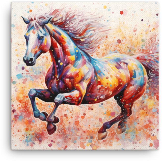 Vibrant Dreams Horse Canvas Wall Art