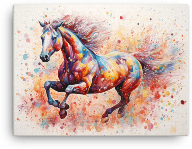 Vibrant Dreams Horse Canvas Wall Art