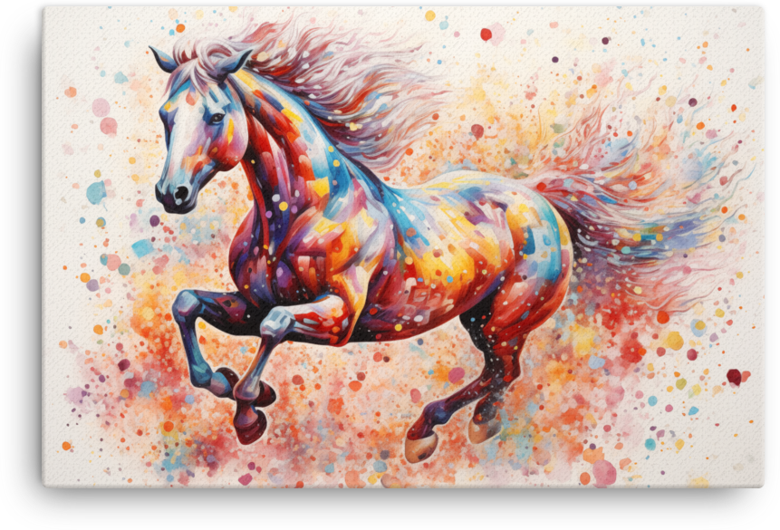 Vibrant Dreams Horse Canvas Wall Art