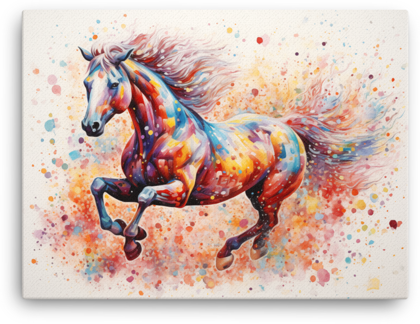 Vibrant Dreams Horse Canvas Wall Art