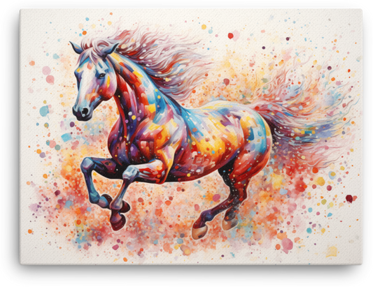 Vibrant Dreams Horse Canvas Wall Art