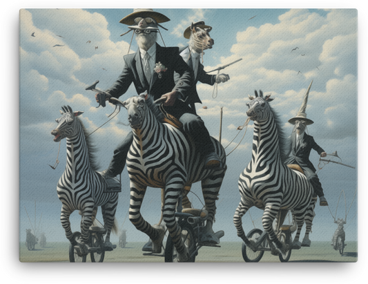 Victorian Zebracycle Adventure Canvas