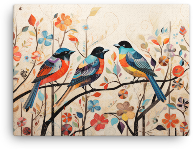 Whimsical Autumn Trio Canvas Wall Art
