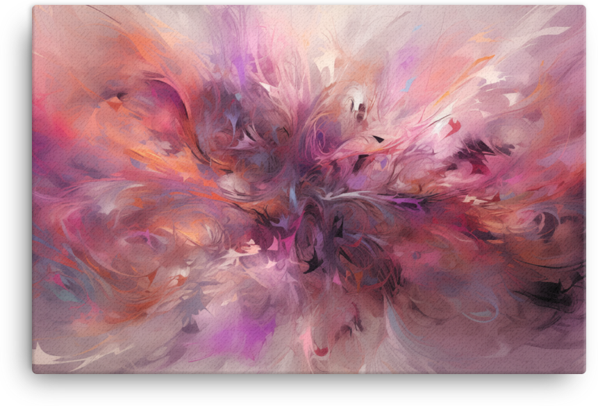 Whirling Abstract Dance of Hues Canvas