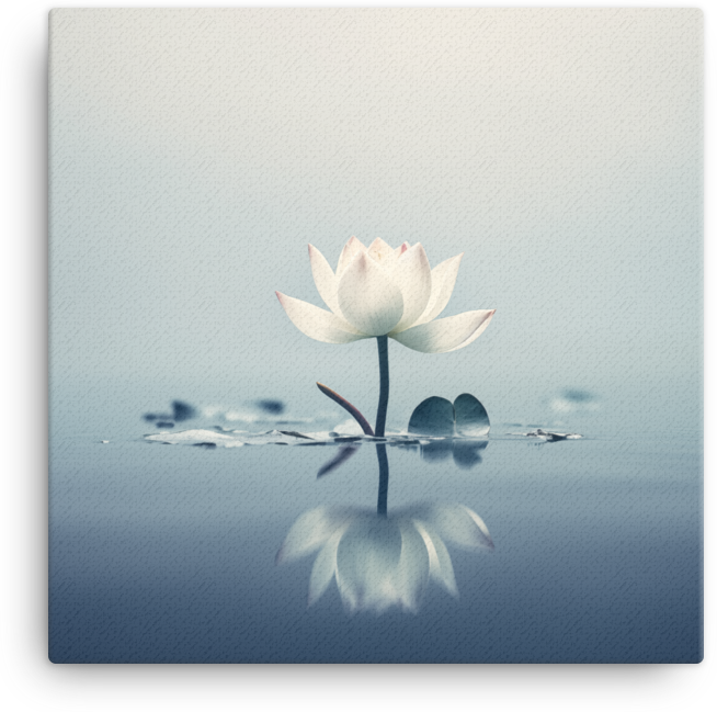 Zen Lotus Calm Waters Canvas Wall Art wall art