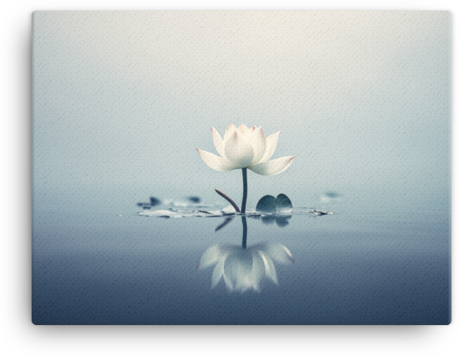Zen Lotus Calm Waters Canvas Wall Art wall art