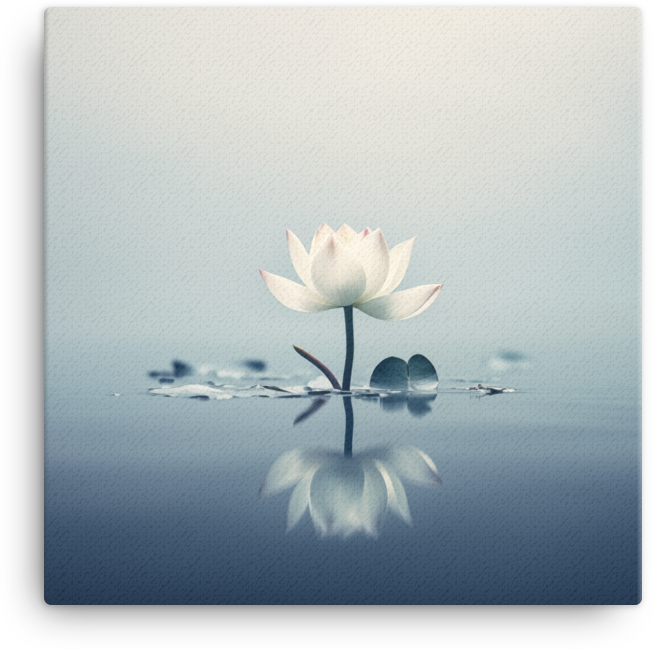 Zen Lotus Calm Waters Canvas Wall Art wall art