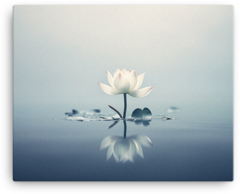 Zen Lotus Calm Waters Canvas Wall Art wall art