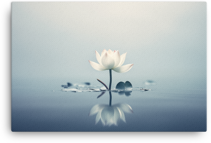 Zen Lotus Calm Waters Canvas Wall Art wall art