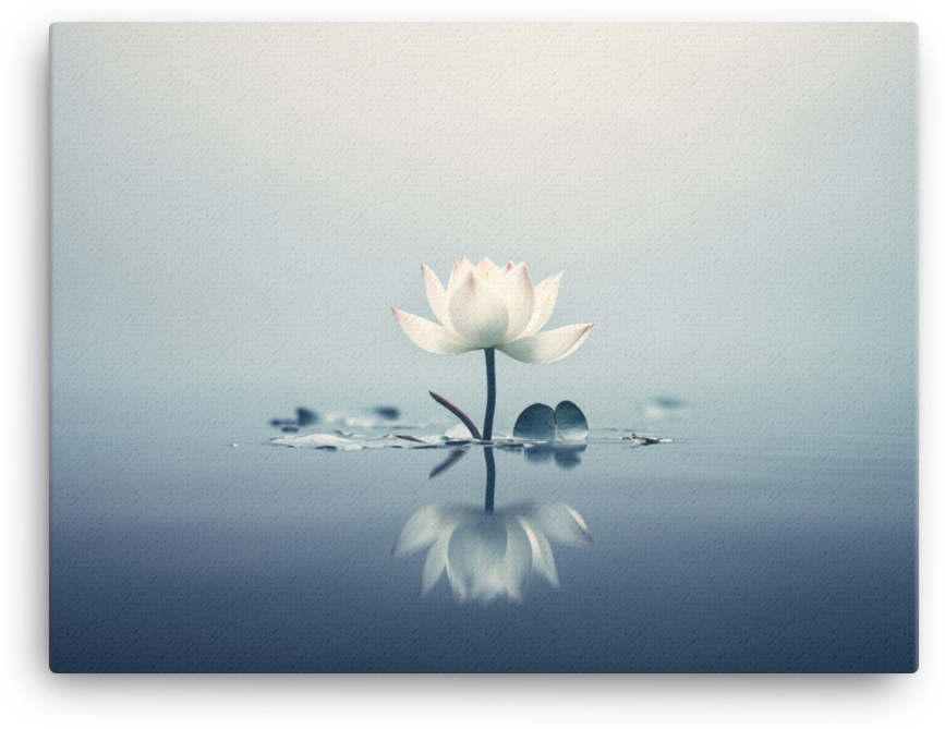 Zen Lotus Calm Waters Canvas Wall Art wall art